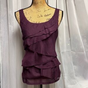 LOFT Deep Purple Layered Women's Blouse